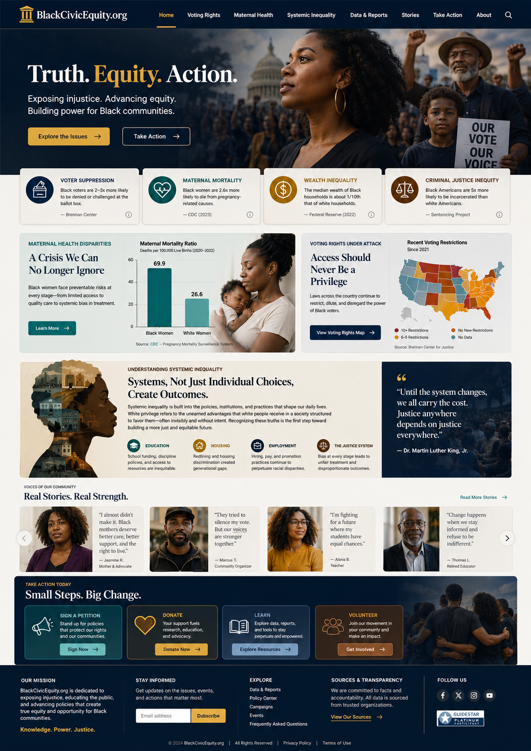 BlackCivicEquity.org homepage